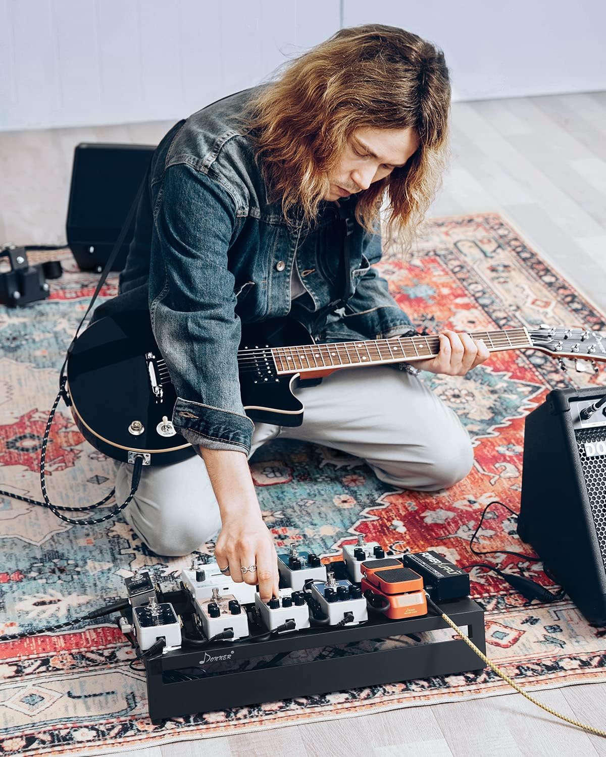 Donner Guitar Pedal Board Case DB-4 Disassembled Pedalboard 20'' x 8'' with Bag