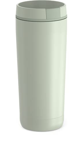 THERMOS ALTA SERIES Stainless Steel Tumbler 18 Ounce, Matte Steel/Espresso Black