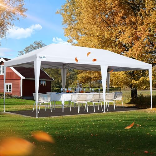 Quictent 10x20ft Easy Pop up Canopy Tent Instant Canopy Shelter Waterproof with Roller Bag