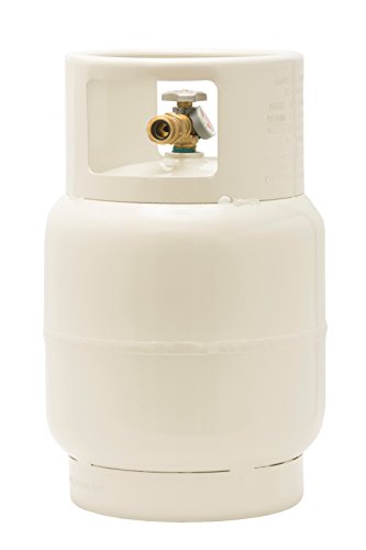 Flame King YSN201BT 20LB Steel Floor Buffer Propane Tank Cylinder with Vapor Valve and Level Gauge, White