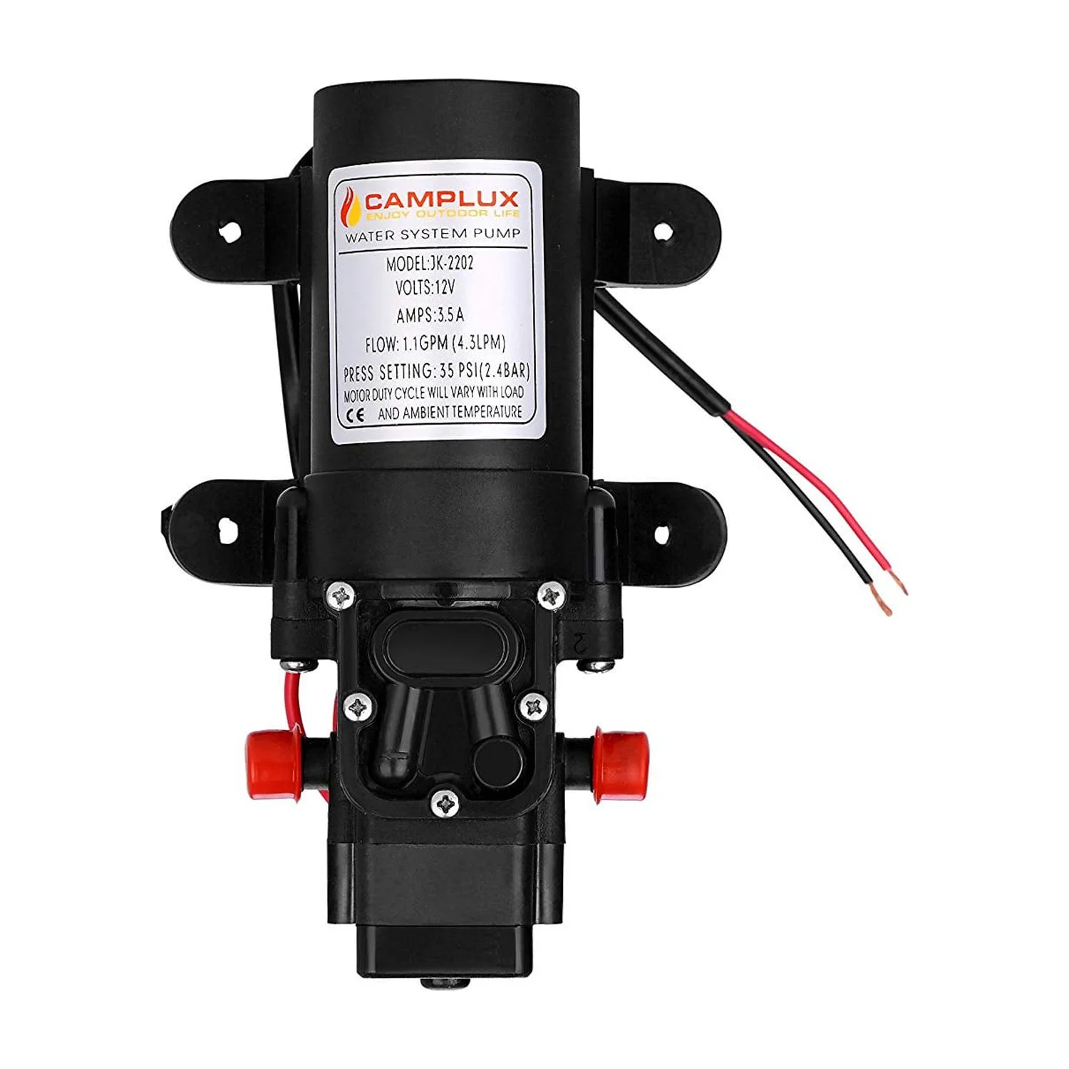 Camplux 12V Water Pump 1.2GPM for Gas Outdoor Tankless Water Heater AY132