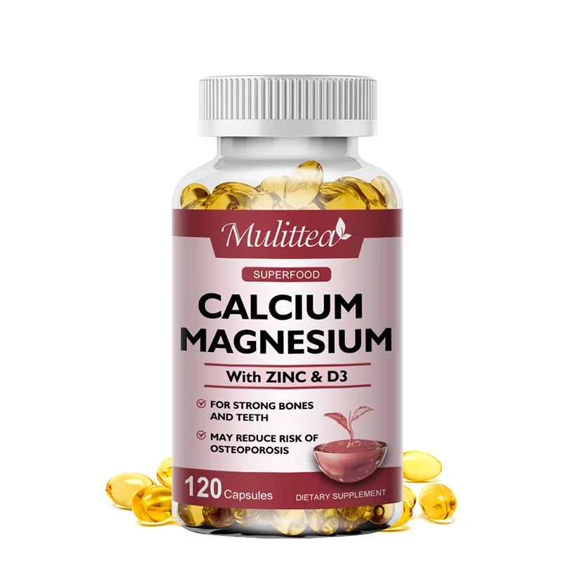 Calcium Magnesium Zinc With D3 Complex - Bone & Muscle Health Support 120 Capsules