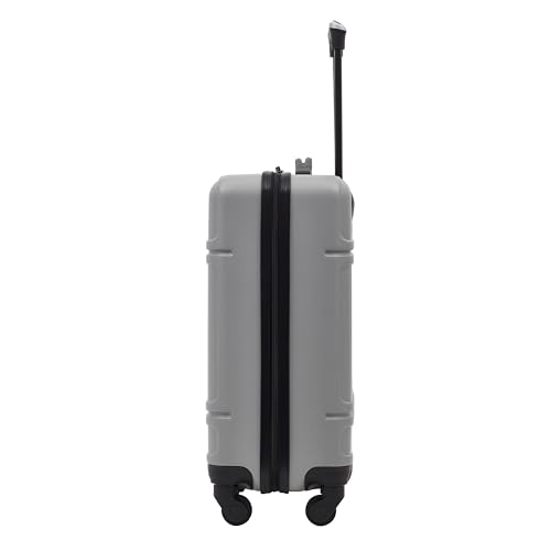 Travelers Club Skyline Spinner Luggage, Gray, 22-Inch Carry-On