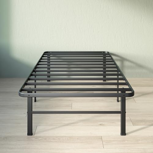 ZINUS Rumi 14in Full Metal Bed Frame, Quick Assembly SmartBase® Mattress Foundation, Heavy Duty Sturdy Steel with No Box Spring Needed, Eco-Friendly Packaging, Black