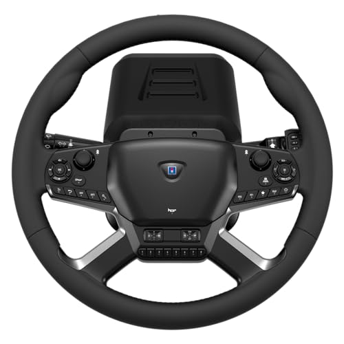HORI Truck Control System for Windows 11/10 with Force Feedback Steering Wheel, Shifter Control Panel, & Pedals