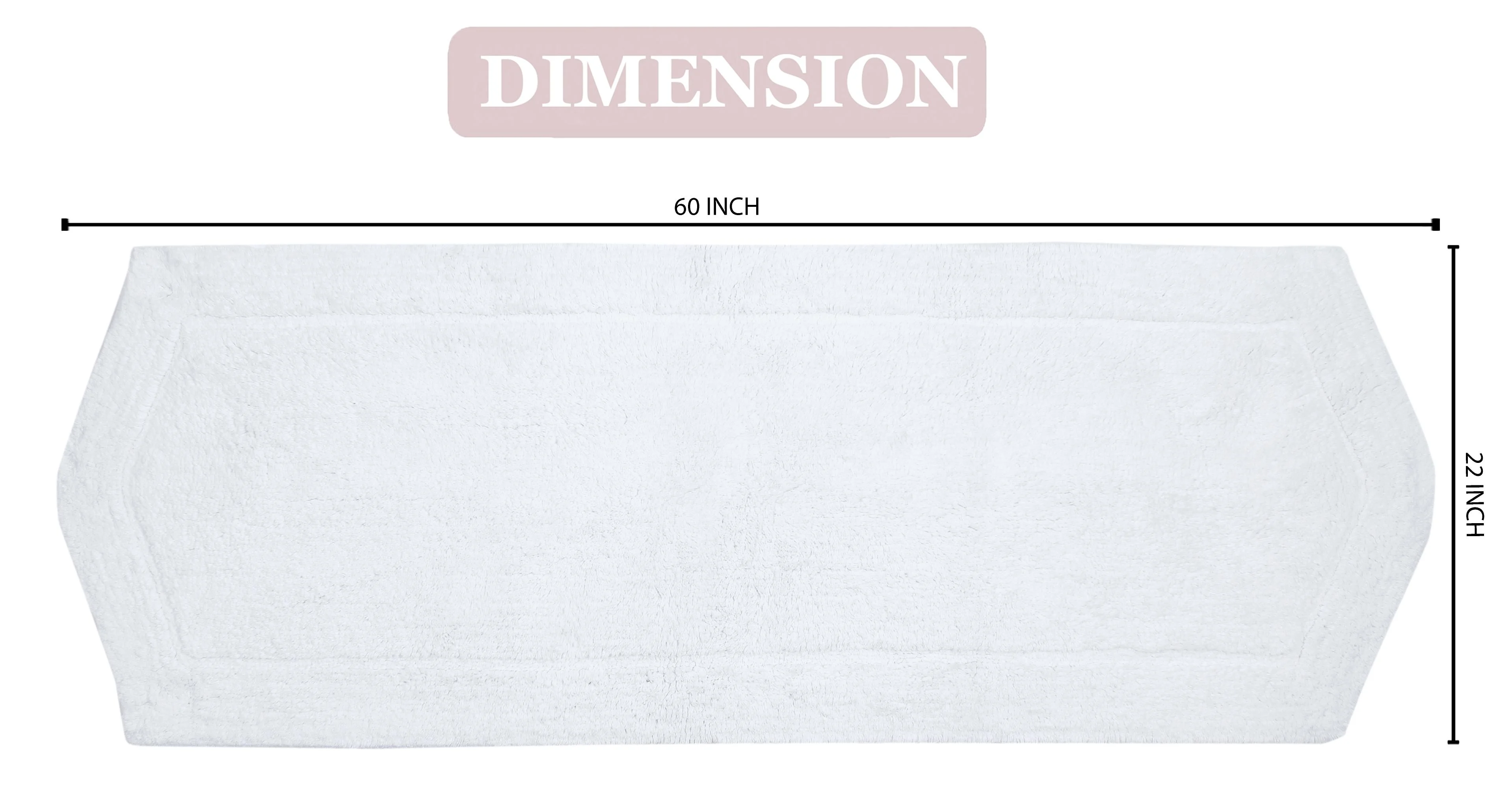 Home Weavers Waterford Collection 100% Cotton Tufted Bath Rug, Extra Soft and Absorbent Bath Rugs, Non-Slip Bath Mets, Machine Washable Bath Mats for Bathroom, 22