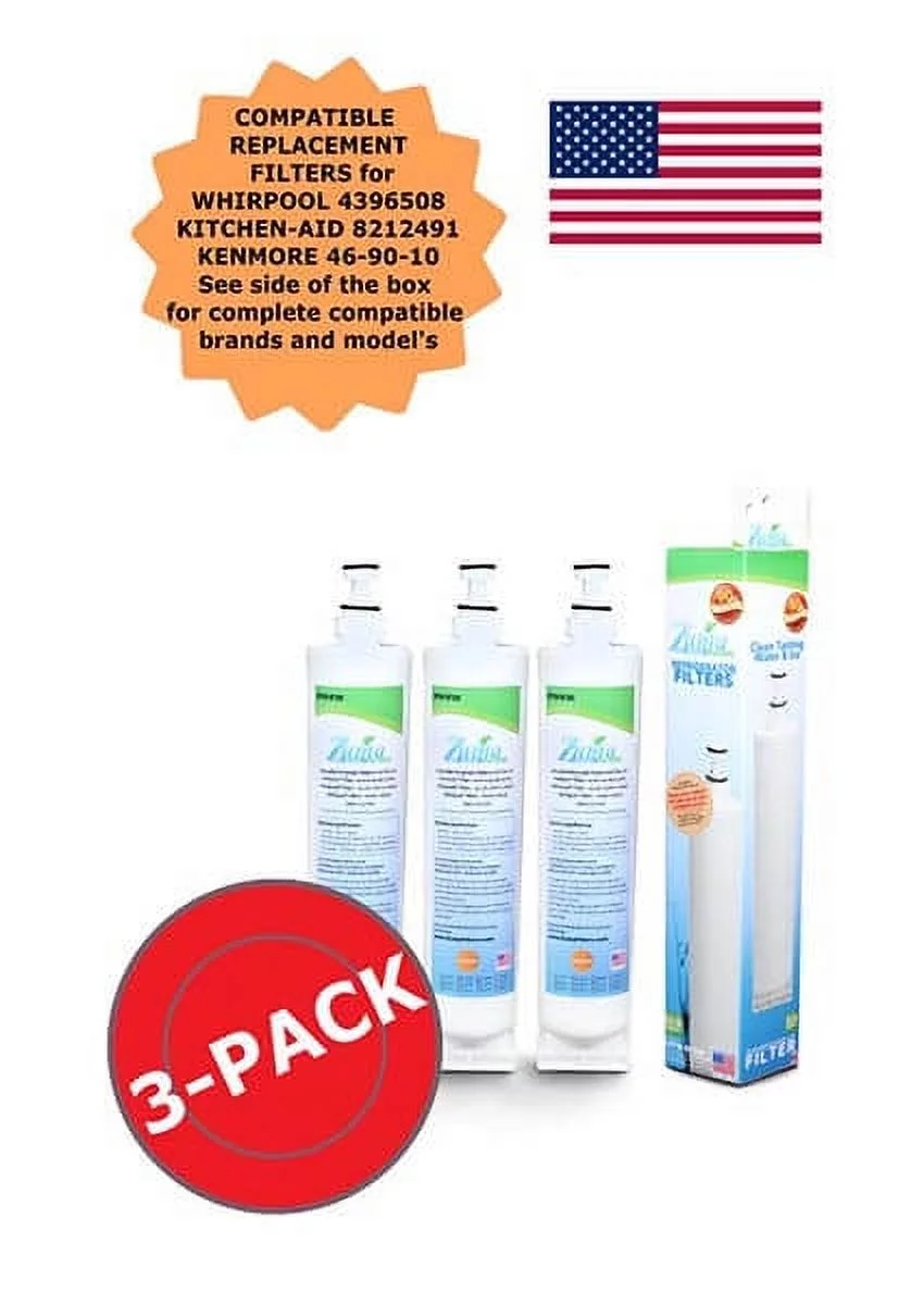 ZUMA Brand , Water and Ice Filter , Model # OPFW-RF300 , Compatible with Thermador® 00491849 - 3 Pack - Made in U.S.A.