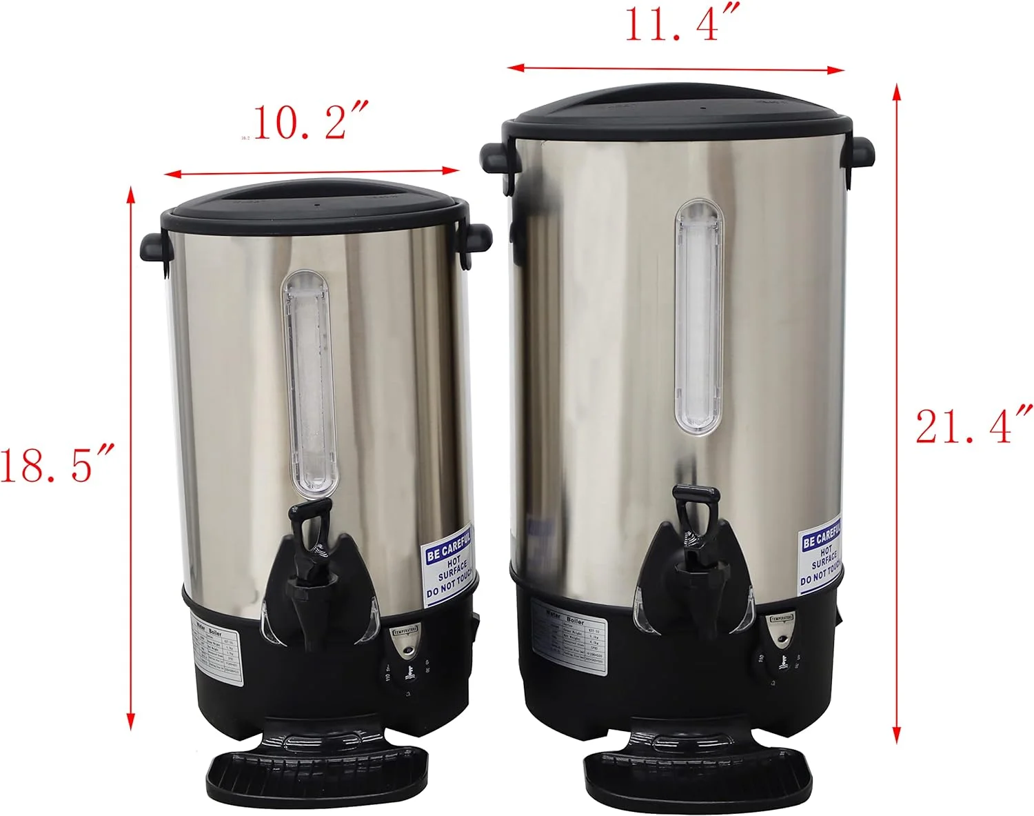 PreAsion Commercial Household Stainless Steel Milk Bucket Hot Water Bucket Instant Hot Water Boiler 8.8L