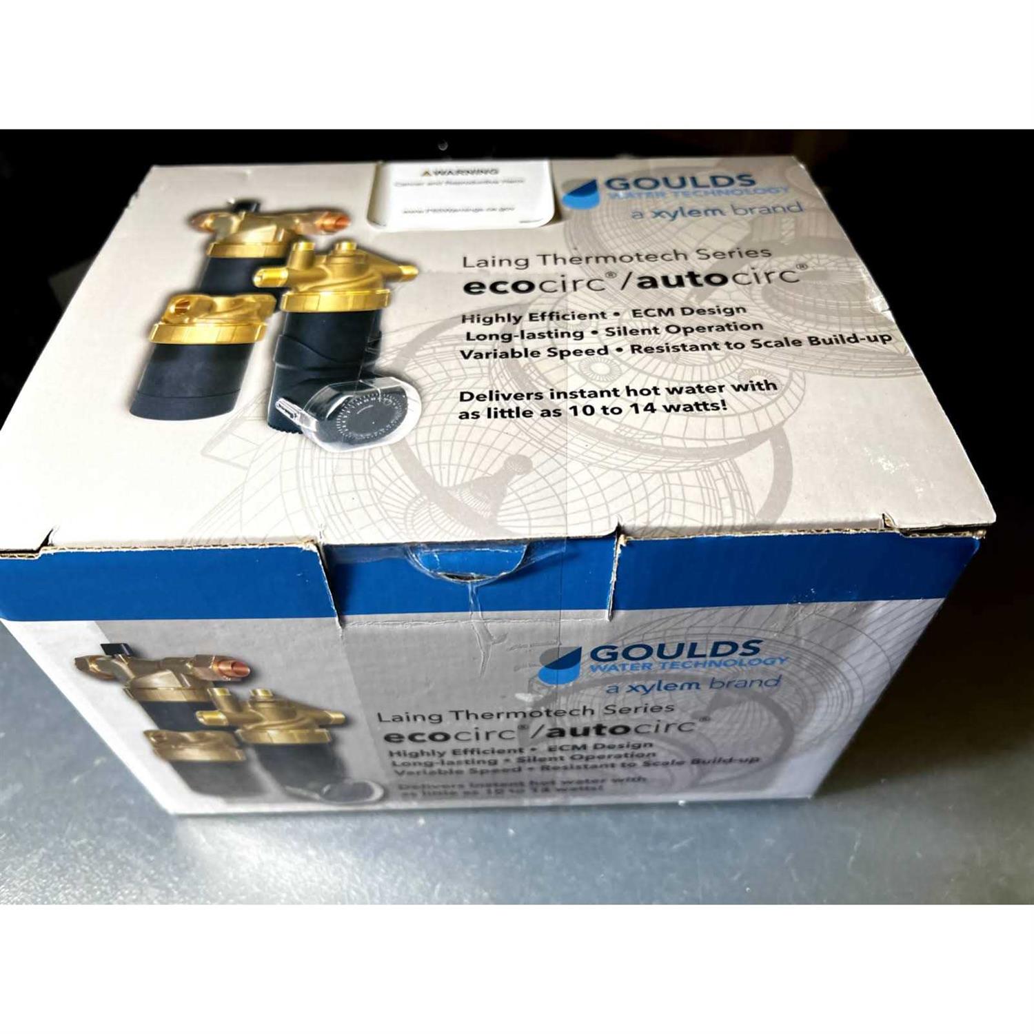 GOULDS WATER TECHNOLOGY Laing Thermotech E Series 0.02 HP E1-BCTVNNNW-01 Circulating Pump with Adjustable Speed and Plug 60A0G1008