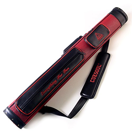 CUESOUL House Bar Pool Cue Sticks,Two Cue Sticks + 2x2 Pool Cue Case Hard