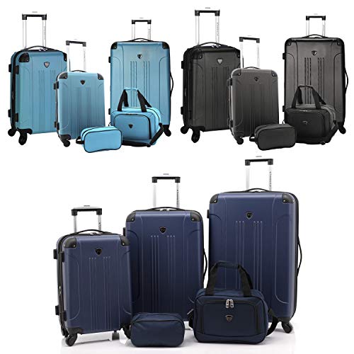 Travelers Club Chicago Hardside Expandable Spinner Luggage, Teal, 20