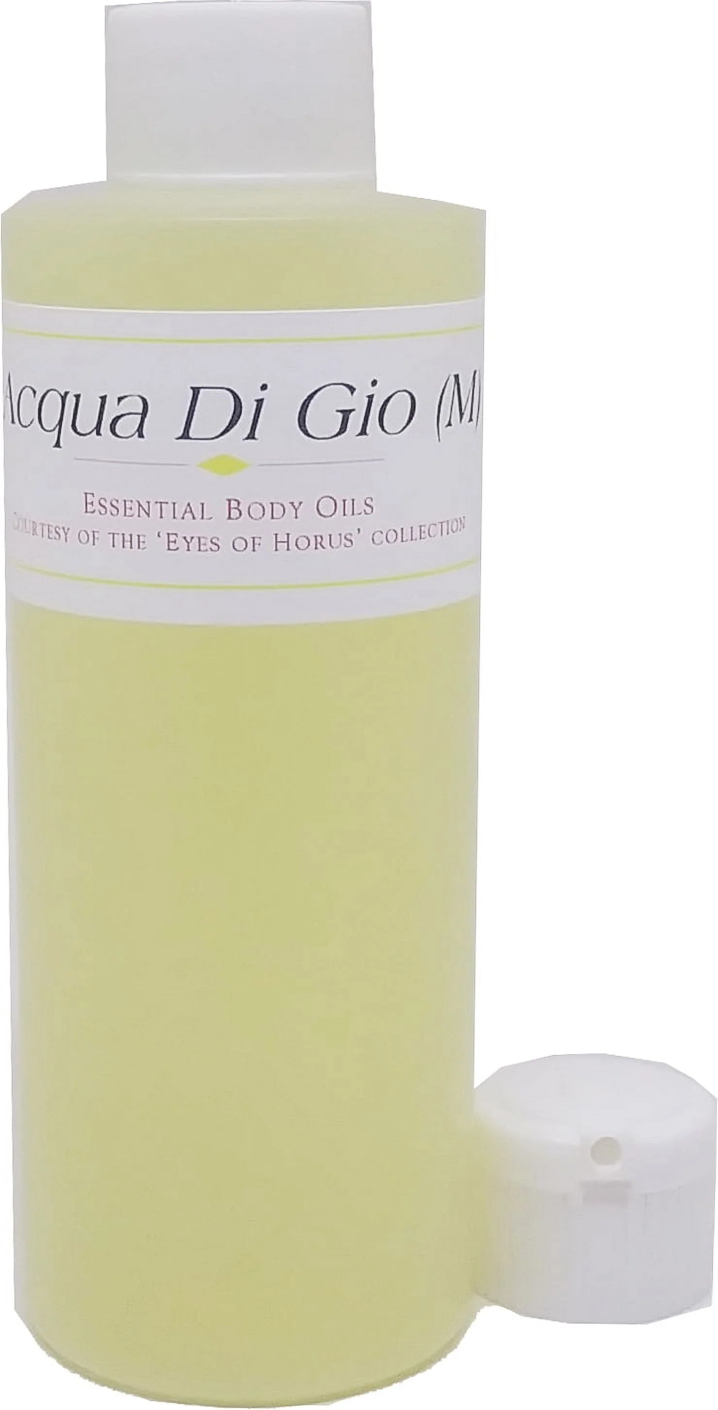 Acqua Di Gio - Type for Men Cologne Body Oil Fragrance [Flip Cap - HDPE Plastic - Light Gold - 4 oz.]