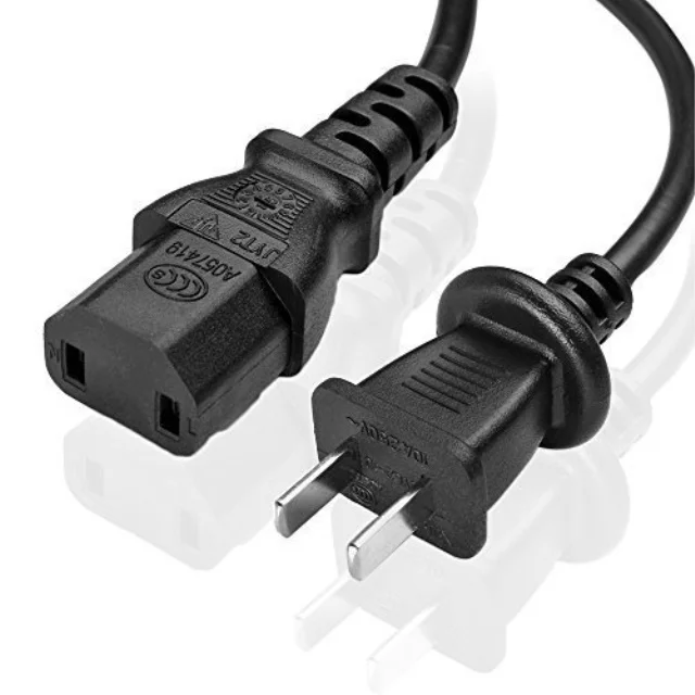 TNP Xbox 360 Charger Power Cord (10 Feet) 2 Prong Power Supply AC Adapter Charging Cable for Microsoft Xbox 360 Jasper, Falcon and Slim Model Power Adapter Black
