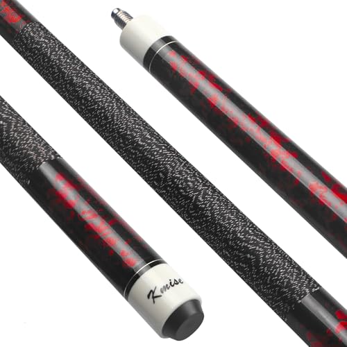 Kmise Cues Stick Set - Canadian Maple Professional Pool Cue, New Upgraded Irish Linen Wire Grip, 18~21oz, 4 Colors Optional, Cue Stick Comes with Chalk and Gloves, Suitable for Bar Sports
