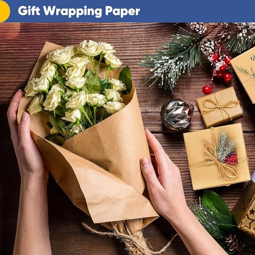 Vanhench Black Wrapping Paper, 17.5