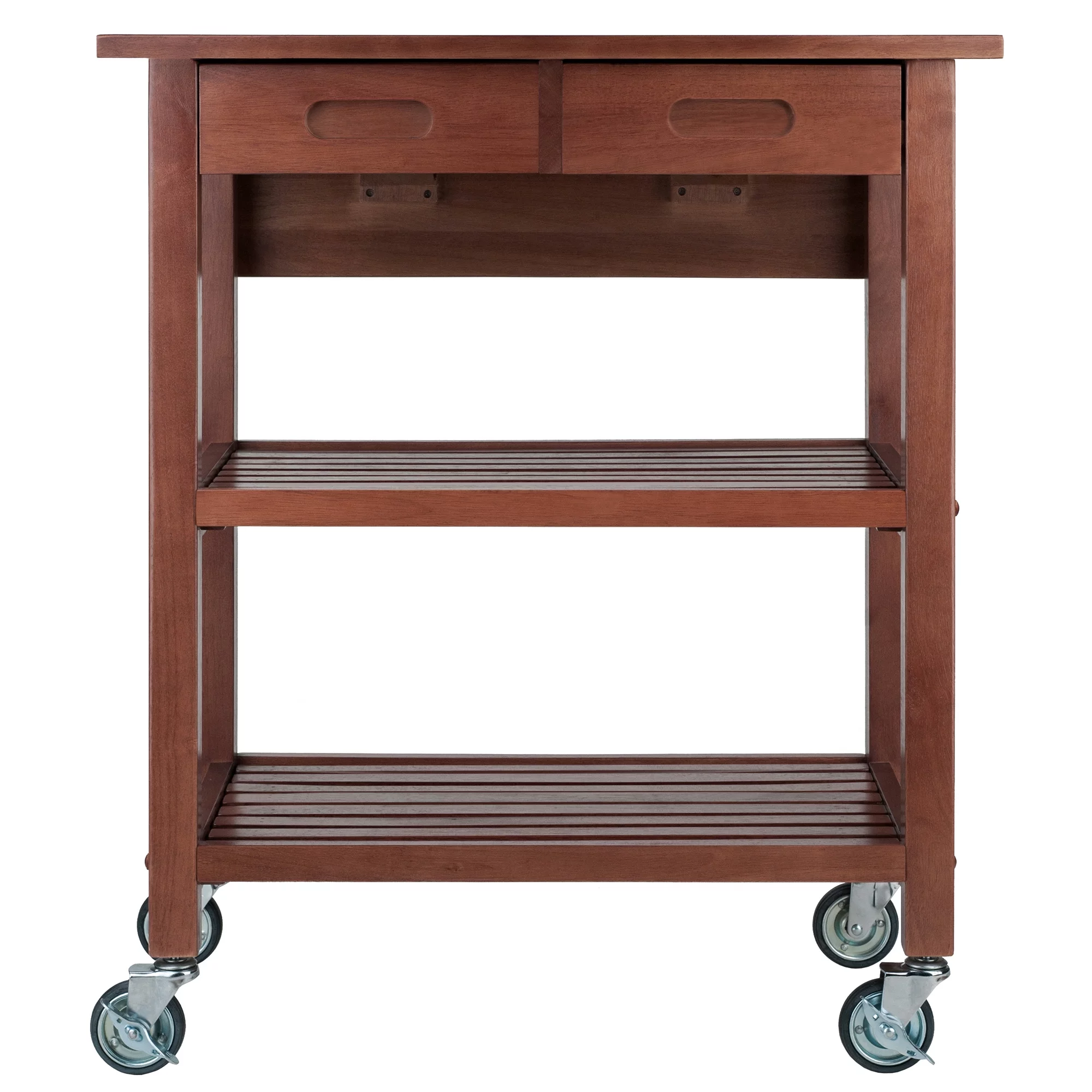 Winsome Wood Jonathan Drop Leaf Kitchen Utility Cart, Walnut Finish