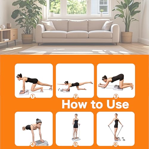 Pilates Board，5in1 Multifunctional Pilates Equipment，Multi-Purpose Foldable Pilates Reformer Board for Home Portable Pilates Machine