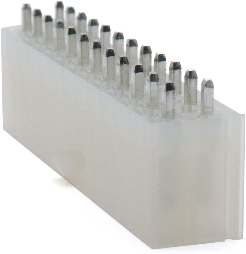 ATX Power Supply Connector 24 Pin Straight Type 3mm Pitch, Pack of 10