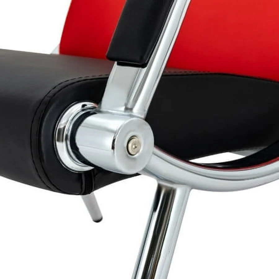 2PCS PU Leather Guest Chair Reception Waiting Room Office Desk Side Chairs NEW