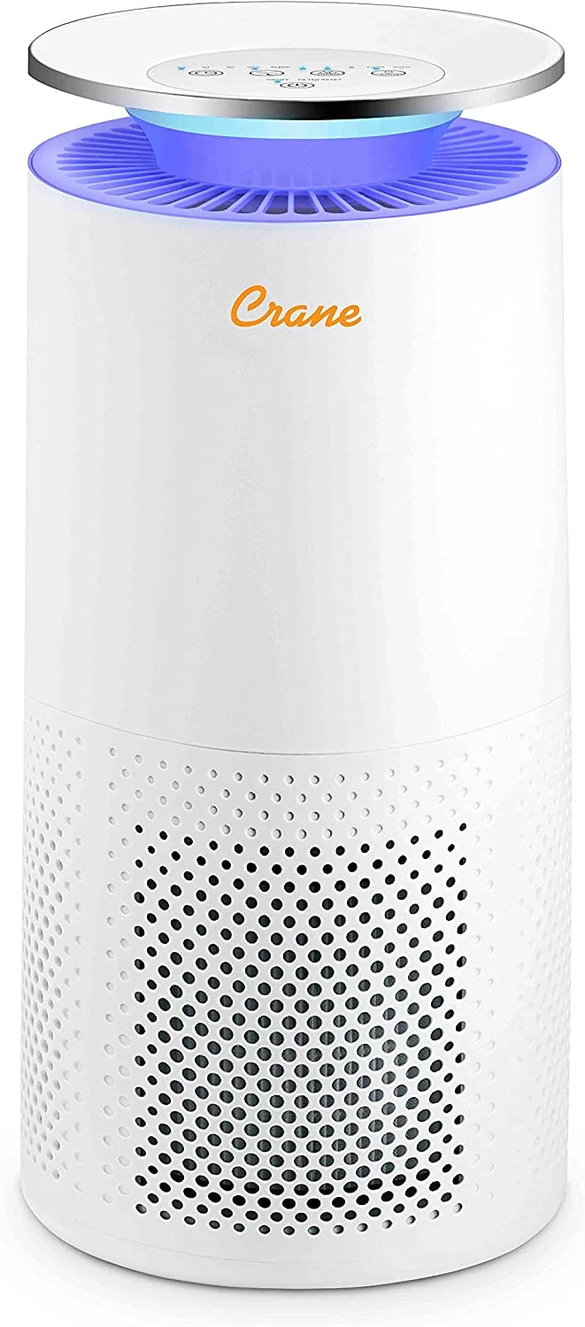 WANHUI Air Purifier with True HEPA Filter, 500 Sq Feet Coverage, Timer Function, Sleep Mode, Built in Air Quality Monitor, EE-5069