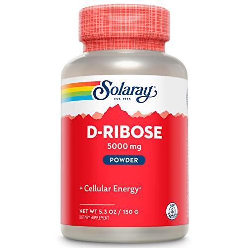 Solaray D-Ribose Powder 5000 mg | Healthy Cardiac and Cellular Energy (ATP) Production Support | 30 Servings | 150 Grams