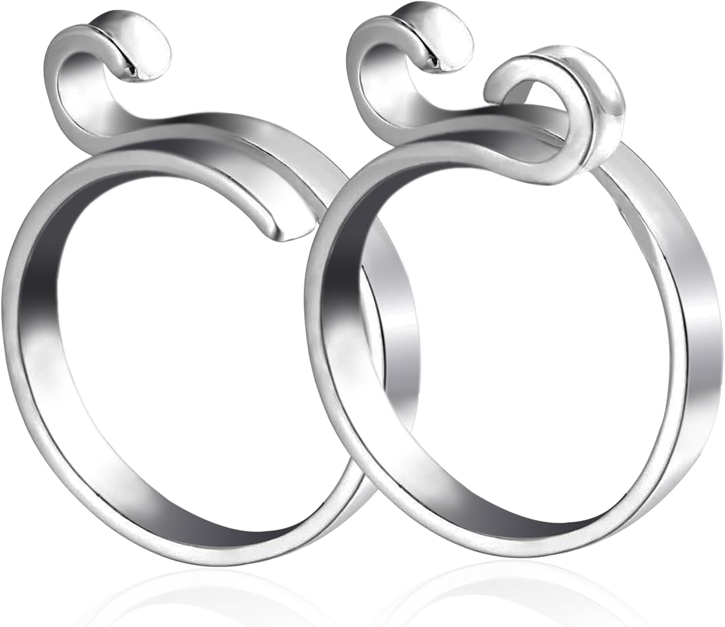 TUUXI 2pcs Knitting Crochet Rings Knitting Accessories Adjustable Crochet Tension Rings Fingers Holders Crocheting Yarn Guide with Plastic Box for Faster Knitting Crafts Crocheters Beginner