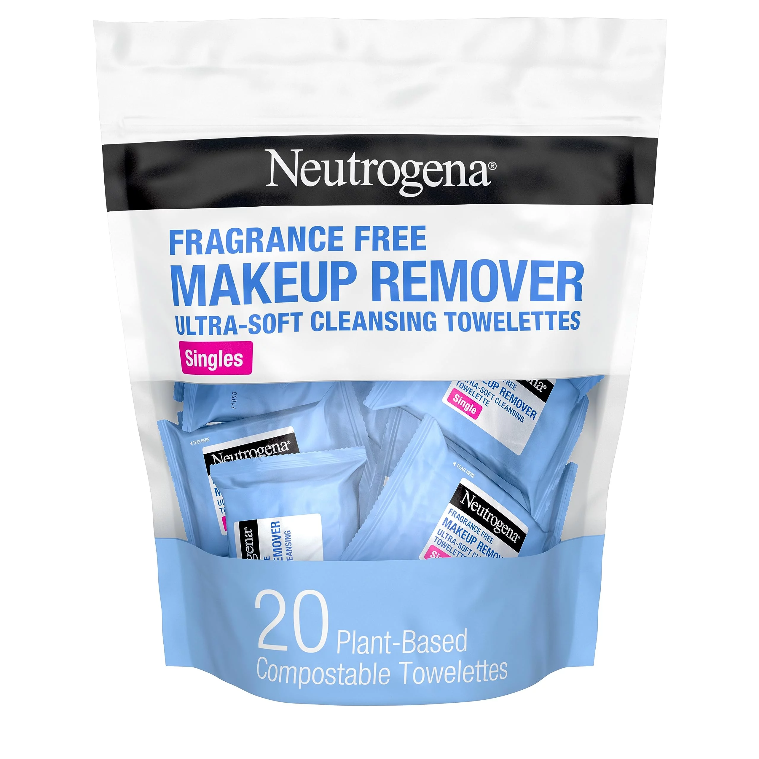 Ultimate Convenience: Neutrogena Fragrance-Free Makeup Remover Cleansing Towelette Singles - Individually-Wrapped Face Wipes for On-The-Go Beauty, 20 Ct (Pack Of 6)