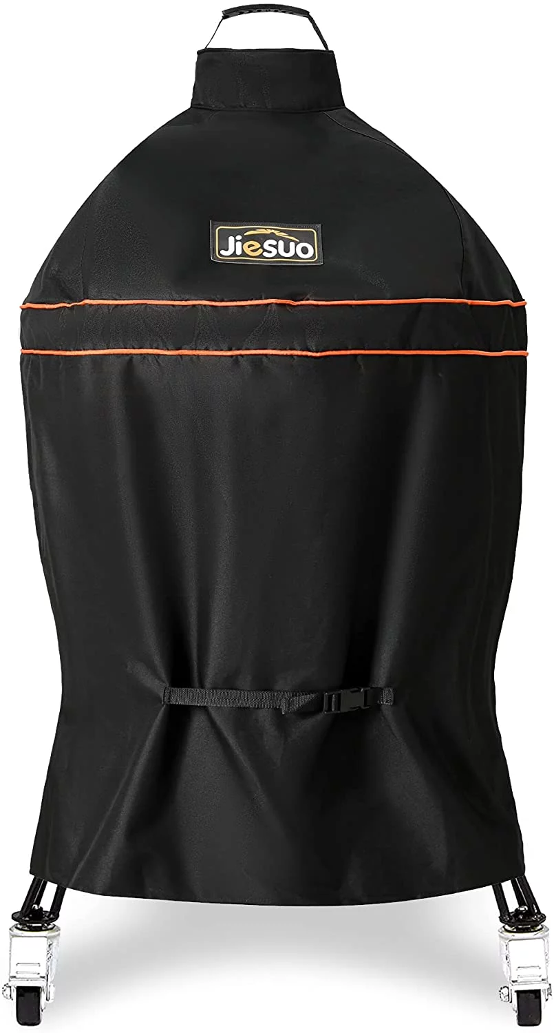 JIESUO Kamado Grill Cover for Kamado Joe Classic Charcoal Grills, Grill Accessories for Kamado Joe, Heavy Duty Waterproof Grill Cover