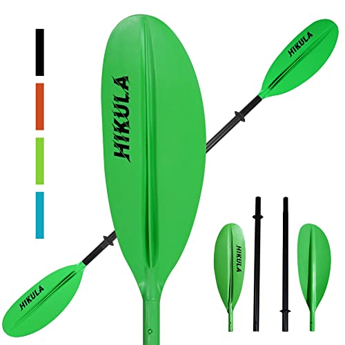 Kayak Paddle 4 Pieces Aluminum Shaft and PP Blade Floating 86.6in/220cm, 90.5inch/230cm Lightweight Oars