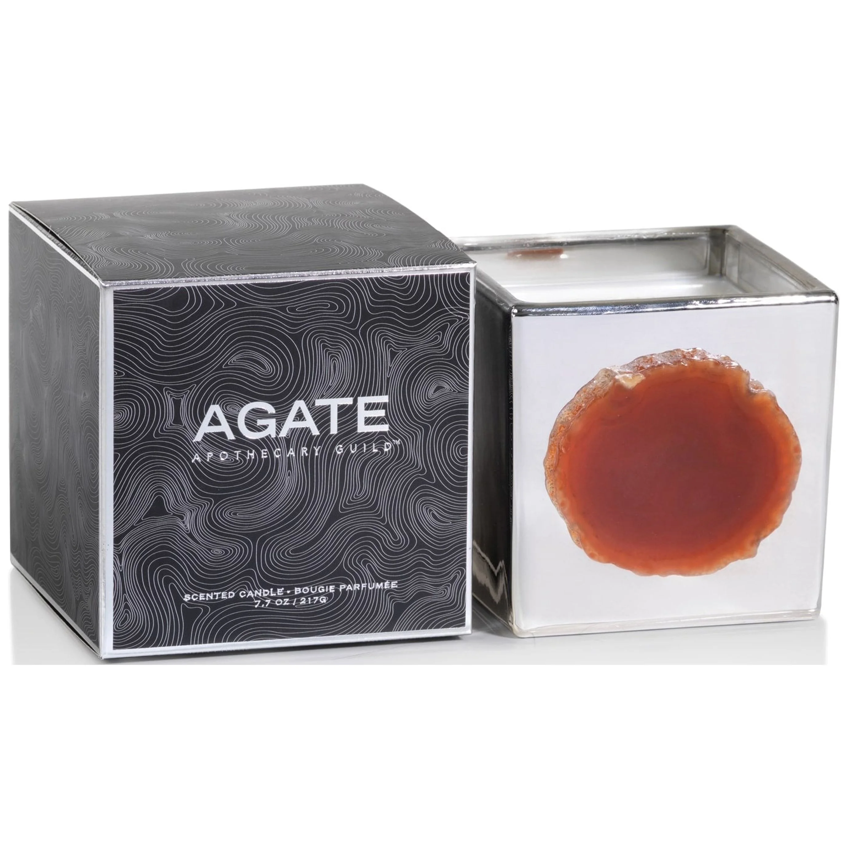 TAHITIAN GARDENIA ZODAX Silver Agate 8 oz Scented Jar Candle