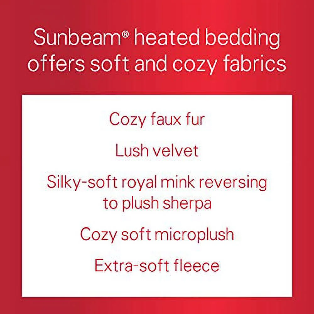 Sunbeam Heated Blanket 5 Heat Settings, Queen - BSF9GQS-R772-13A00 (Used)