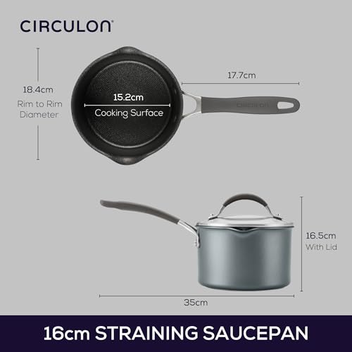 Circulon A1 Series with ScratchDefense Technology Nonstick Induction Stockpot with Lid, 8 Quart, Graphite