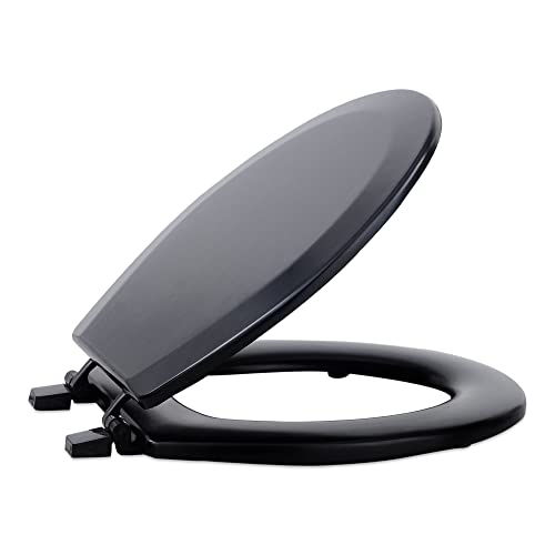 Standard Wood Toilet Seat, Tea Rose - 17 Inch - Fits All Standard Size Fixtures - Easy to Install Fantasia by Achim Home Decor