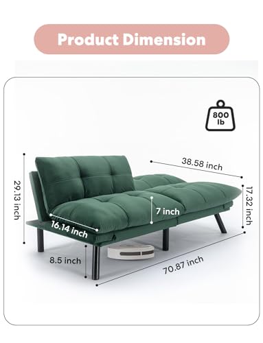 Velvet Convertible Bed, 71