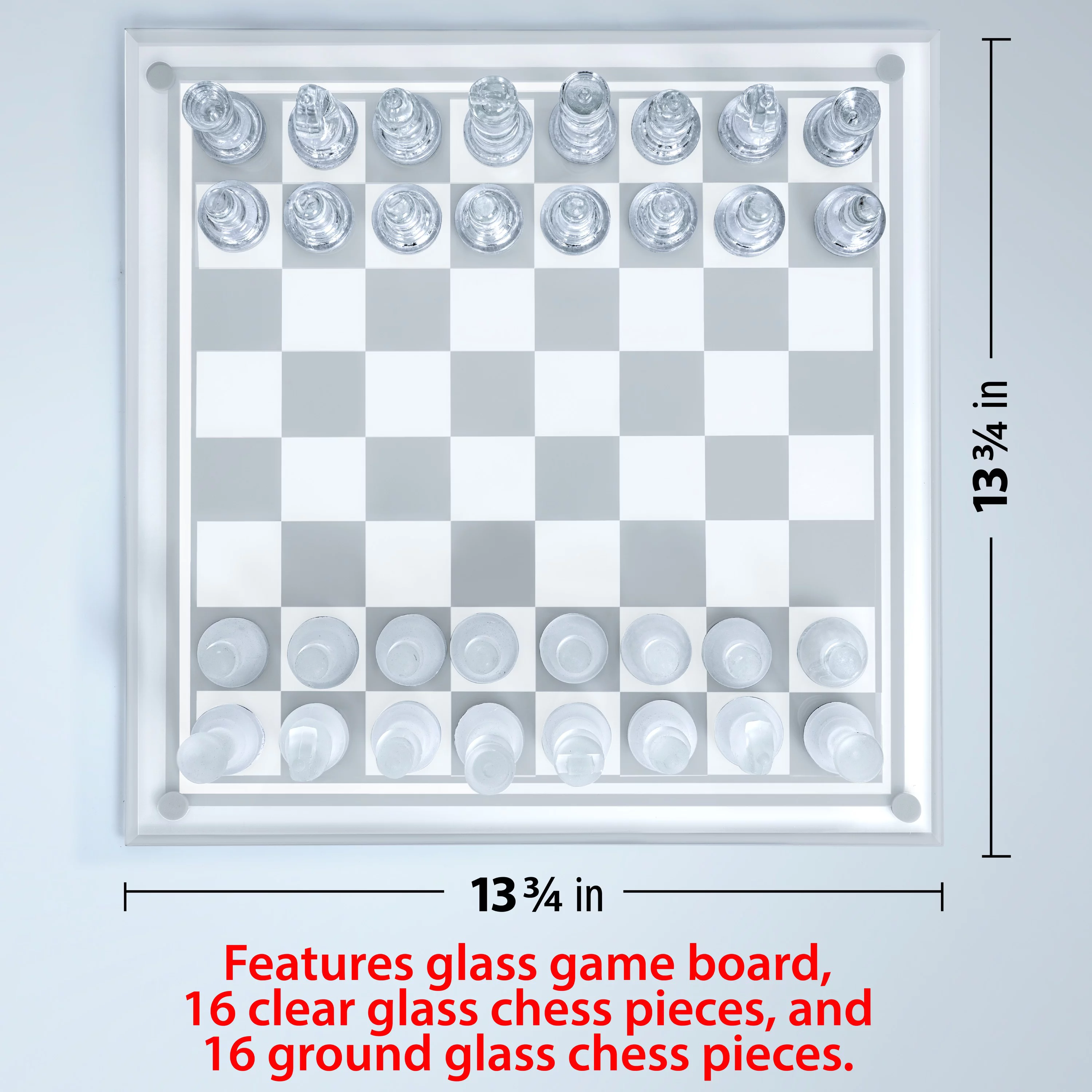 Maxam? 33Pc Glass Chess Set