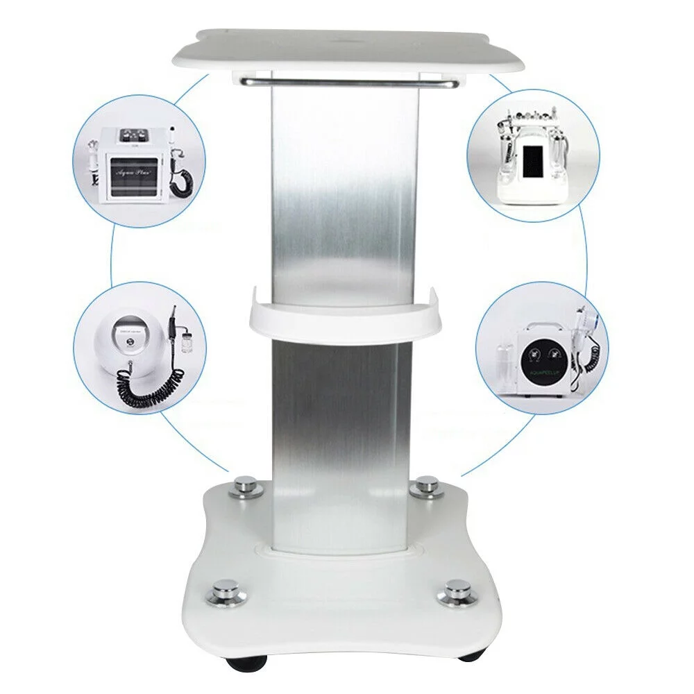 Beauty Cart,Salon Roller Trolley Cart Stand Beauty Instrument Tray Rolling Cart with 360°Rotation Wheel,Load 88lbs,Aluminum Alloy