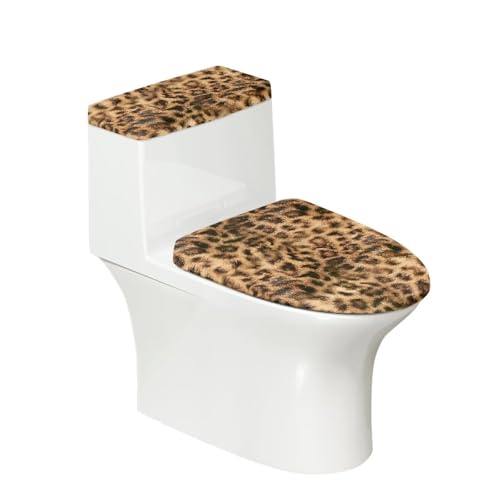 Pwoquzy Merry Christmas Toilet Seat Cover Red Toilet Seat Cover & Tank Cover Set 2Pcs Festive Print Dustproof Durable Universal Fit for Xmas Decoration