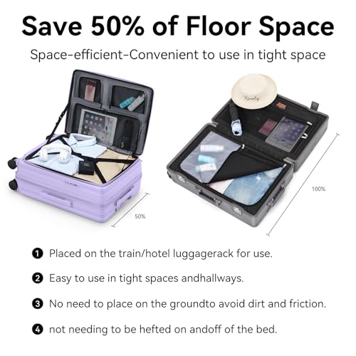 ROAMING Grace Expandable Carry On Luggage Airline Approved, 20 Inch Hardside Carry On Suitcase with Wheels, Travel Harshell Spinner Small Luggage with Tsa Lock, Jade cyan, 20-Inch Carry-On