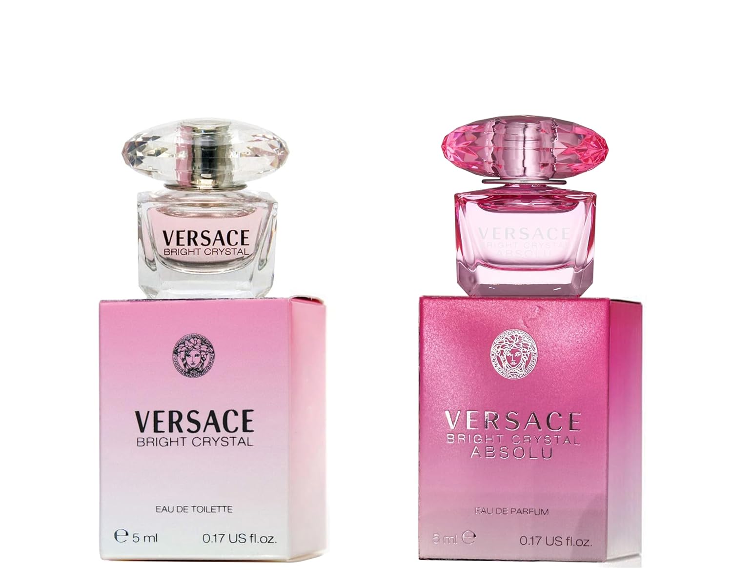 Versace Mini Bright Crystal and Bright Crystal Absolu Set