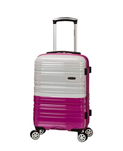 Rockland Melbourne Hardside Expandable Luggage with Spinner Wheels, 2TONENAVY, 2 Piece (20/28)