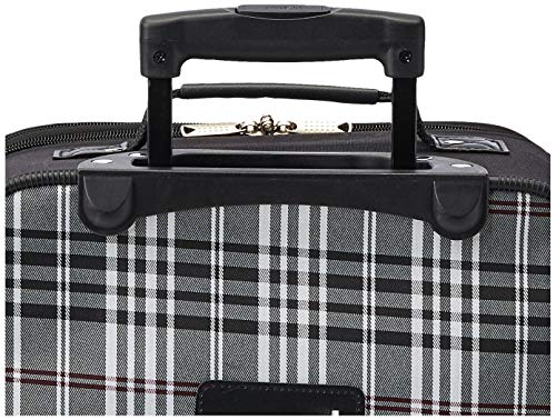 Rockland Fashion Softside Upright Luggage Set, Expandable, Black Plaid, 2-Piece (14/19)