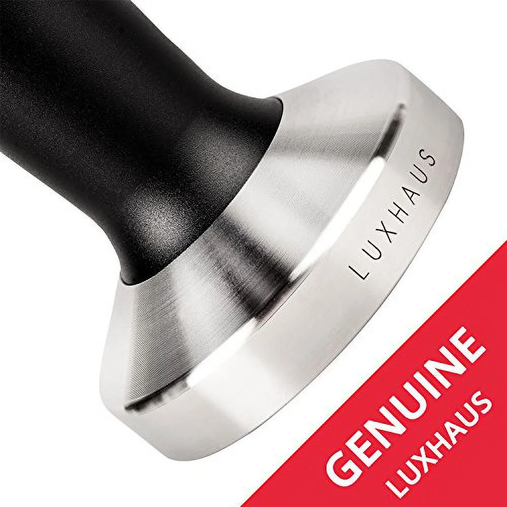 LuxHaus 49mm Espresso Tamper 100% Flat Stainless Steel Base - NEW