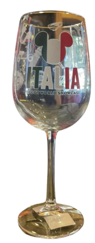 Disney Parks Epcot World Showcase ITALIA Wine Glass New With Tag
