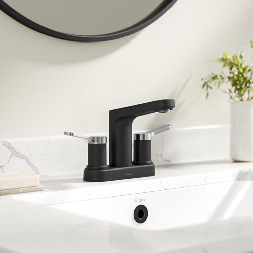 KRAUS Indy Single Handle One Hole Bathroom Sink Faucet in Chrome, KBF-1411CH