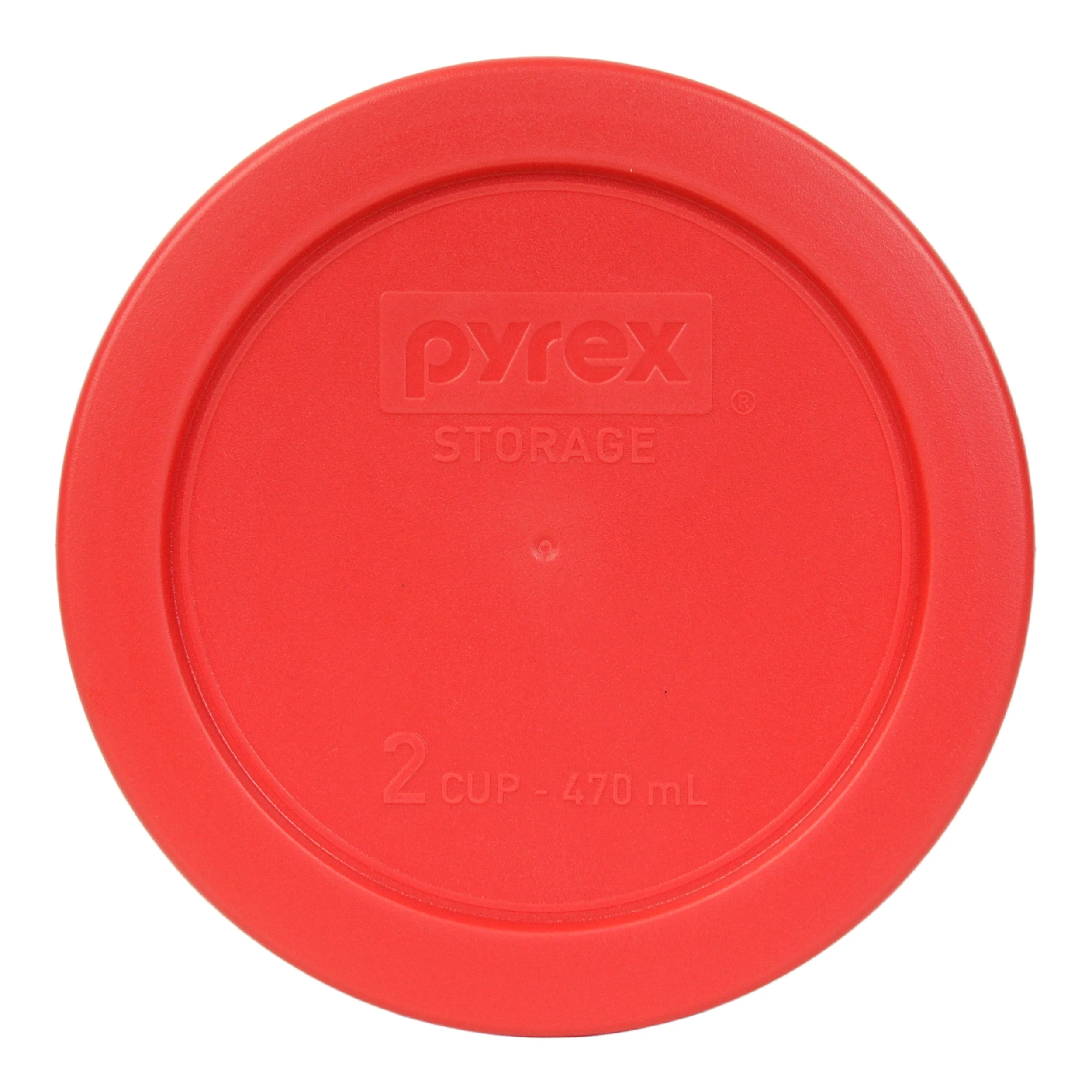 Pyrex (9) 7200 2-Cup Glass Food Storage Bowls and (9) 7200-PC Red Plastic Lids