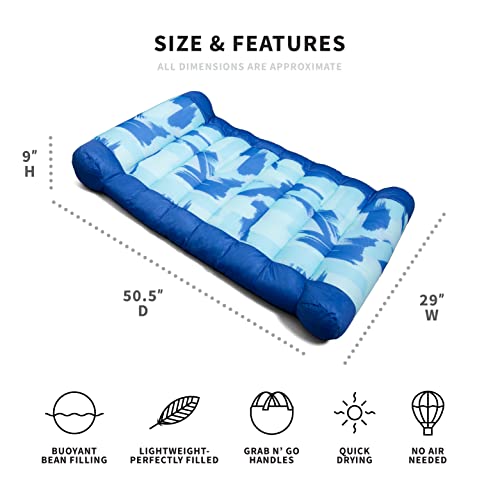 Big Joe Kona Hammock No Inflation Needed Pool Lounger with Headrest, Quick Draining Fabric, 4 feet Big