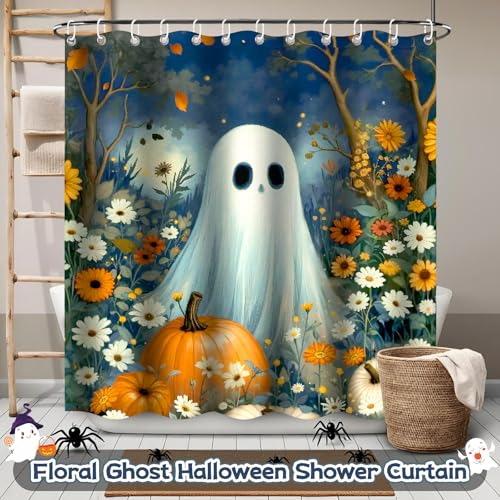 4Pcs Christmas Shower Curtain Set - Merry Christmas Bathroom Set Holiday Shower Curtain with Non-Slip Rugs, Toilet Lid Cover and Bath Mat