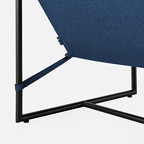 ZINUS Aidan Sling Accent Chair, Metal Framed Armchair with Shredded Foam Cushioning, Black