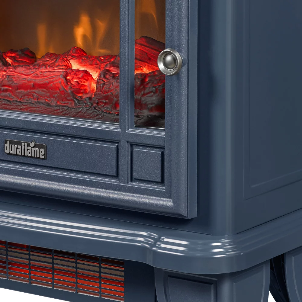 Duraflame 1,000 sq ft Infrared Quartz Electric Fireplace Stove Heater, Blue
