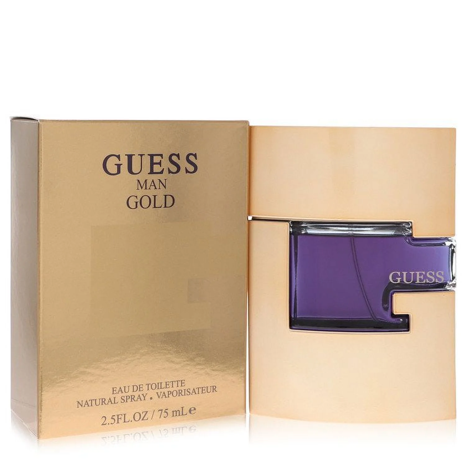 2 Pack  of Guess Gold by Guess Eau De Toilette Spray 2.5 oz  For Men